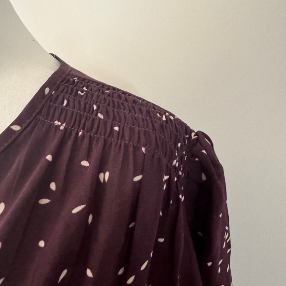 Monday Fun, Linnette Split Neck Smocked Blouse 1X - Picture 8 of 12